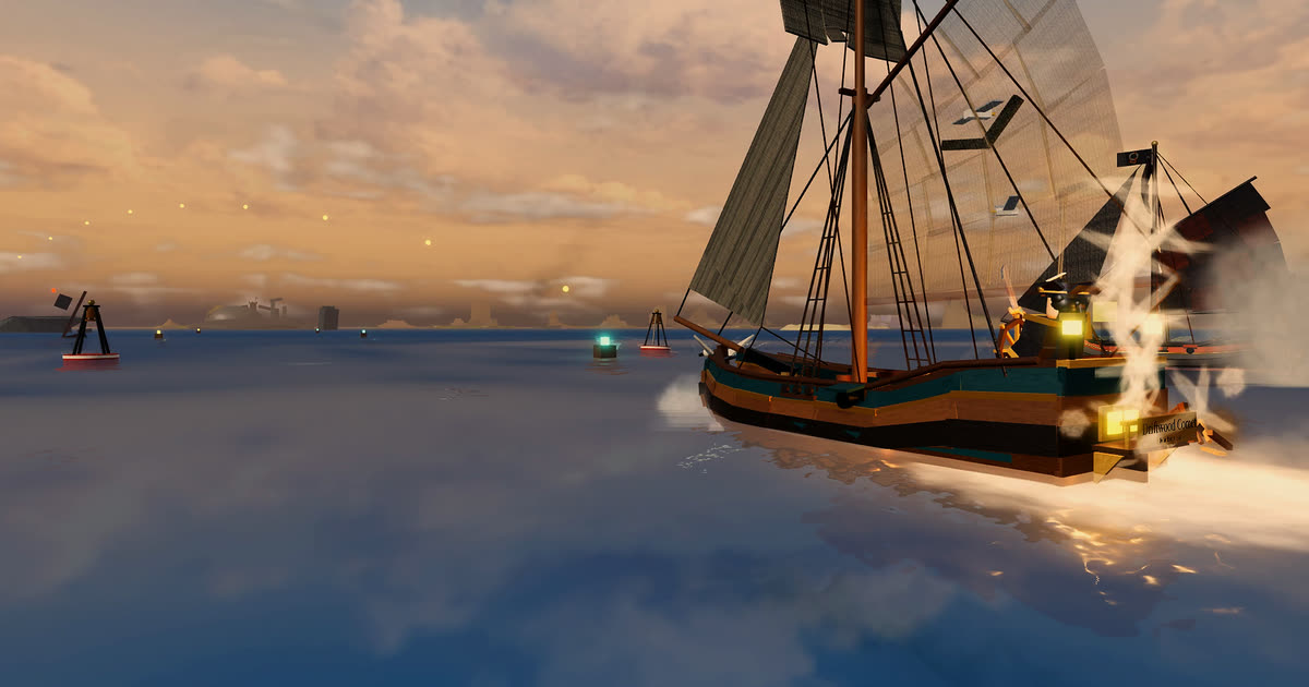 A ship fires a broadside on the open sea in Vicious Seas, an in-game capture